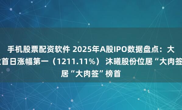 手机股票配资软件 2025年A股IPO数据盘点：大鹏工业首日涨幅第一（1211.11%） 沐曦股份位居“大肉签”榜首